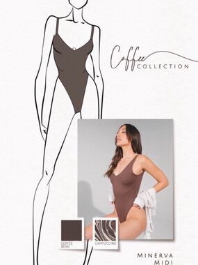 Toluca Swim Midi Scoop Neck swimsuit— Coffee Bean